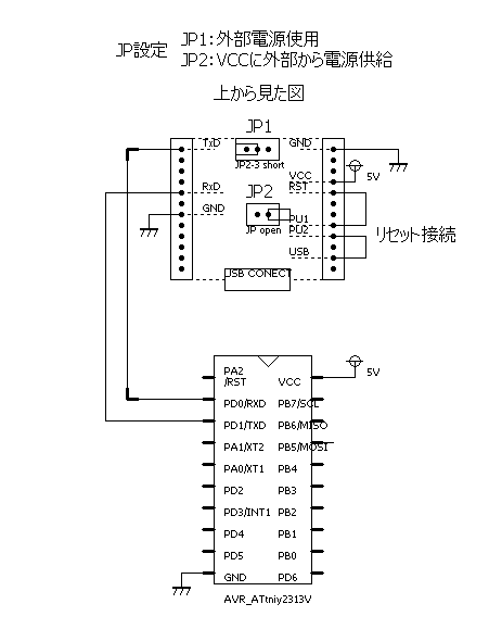 AVR-FT232接続回路図