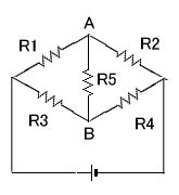 ホイートストンブリッジ-間をつなぐ回路