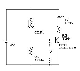 CDSでLED点灯回路2