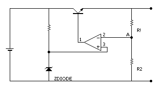 ツナ+トランジスタ+オペアンプを使った電源回路